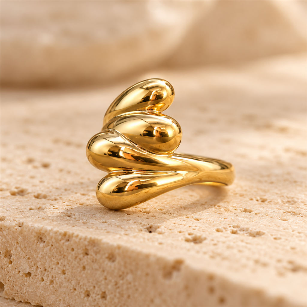 Sculpted Swirl Ring