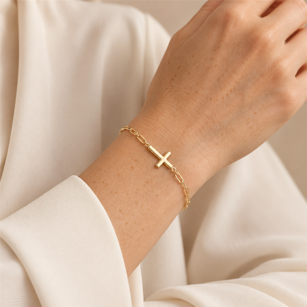 Sideways Cross Bracelet