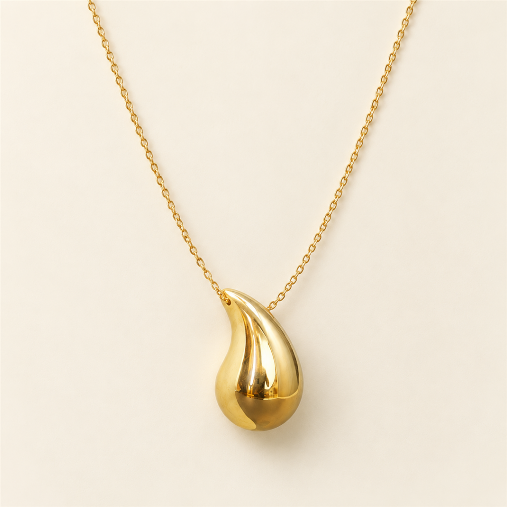 Model wearing Teardrop Necklace