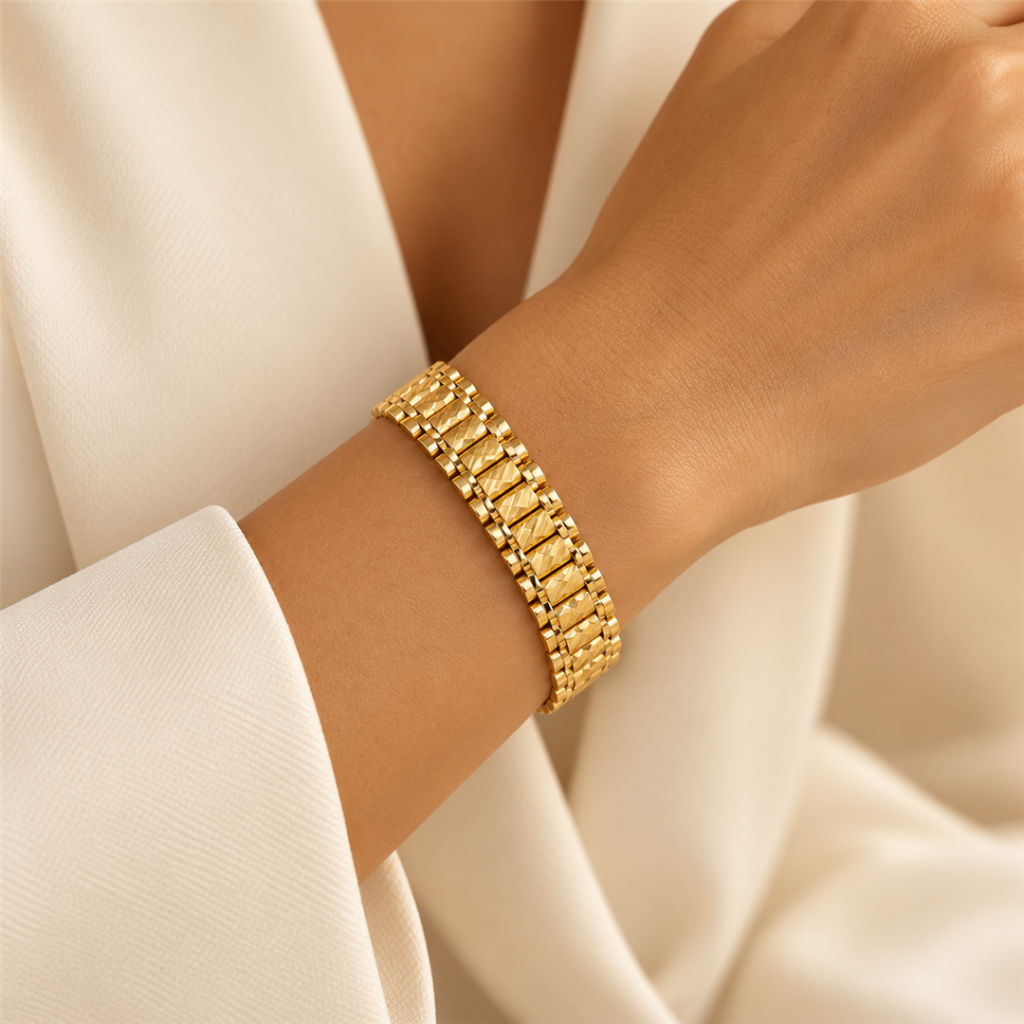 Wide Link Bracelet